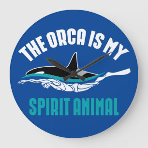 The Orca is my spirit animal Große Wanduhr
