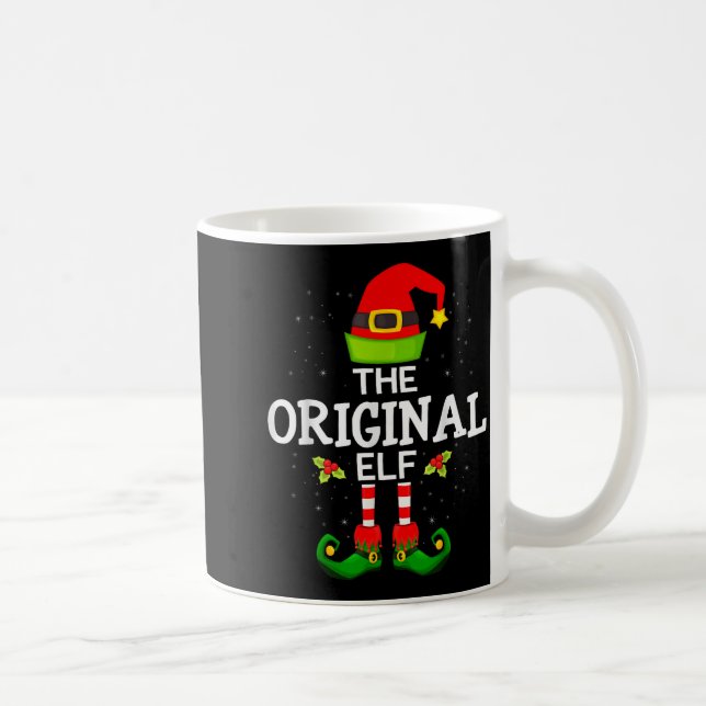The Original Elf Christmas Family Matching Pajama  Kaffeetasse (Rechts)