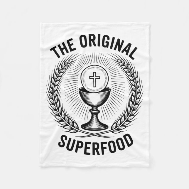 The Original Superfood Eucharist Catholic M  Fleecedecke (Vorderseite)