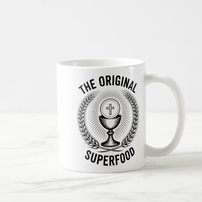 The Original Superfood Eucharist Catholic M  Kaffeetasse (Rechts)