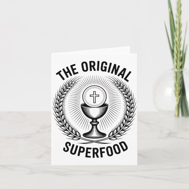 The Original Superfood Eucharist Catholic M  Karte (Vorderseite)