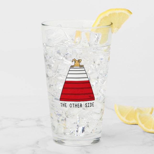 The Other Side - lustiges Hund-Agility Glas (Rückseite Ice)