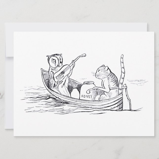 The Owl and the Pussycat (von Edward Lear) Karte (Vorderseite)