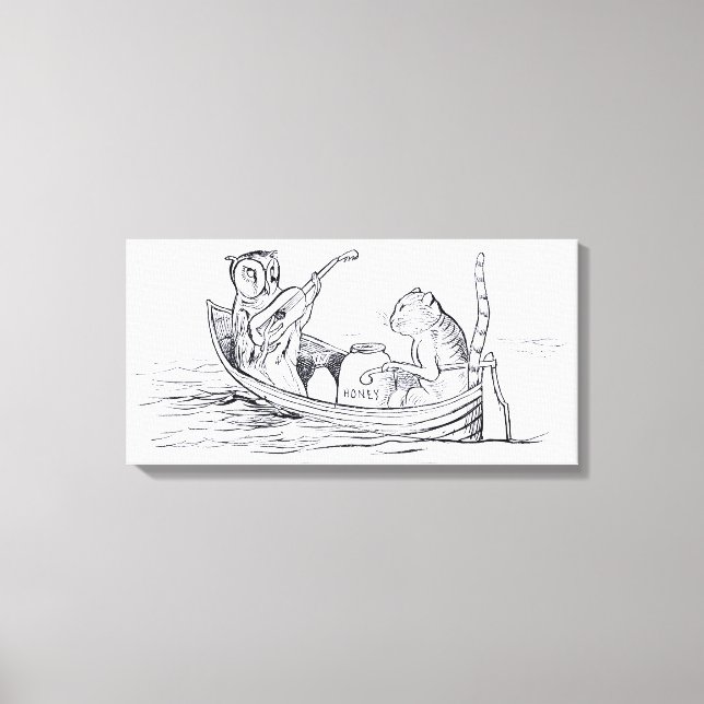 The Owl and the Pussycat (von Edward Lear) Leinwanddruck (Vorderseite)