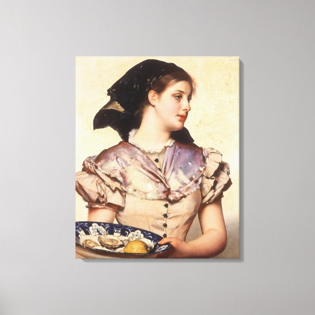 The Oyster Girl (von Karl Gussow) Leinwanddruck (Vorderseite)