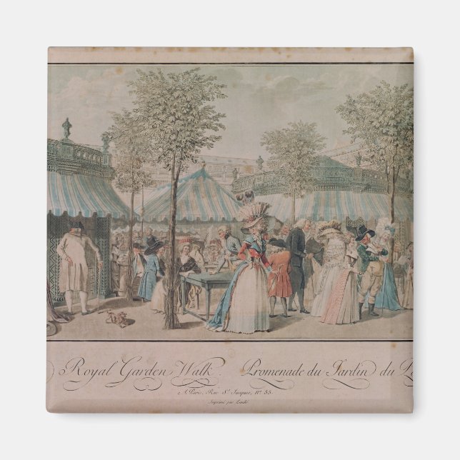The Palais Royal Garden Walk, 1787 Magnet (Vorne)