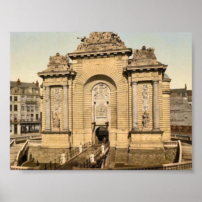 The Paris Gate, Lille, France classic Fotochrom Poster (Vorne)