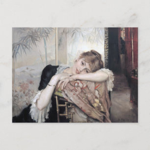 The Parisienne von Albert Edelfelt 1883 Postkarte