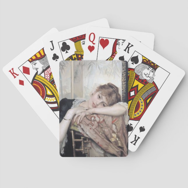 The Parisienne von Albert Edelfelt 1883 Spielkarten (Rückseite)