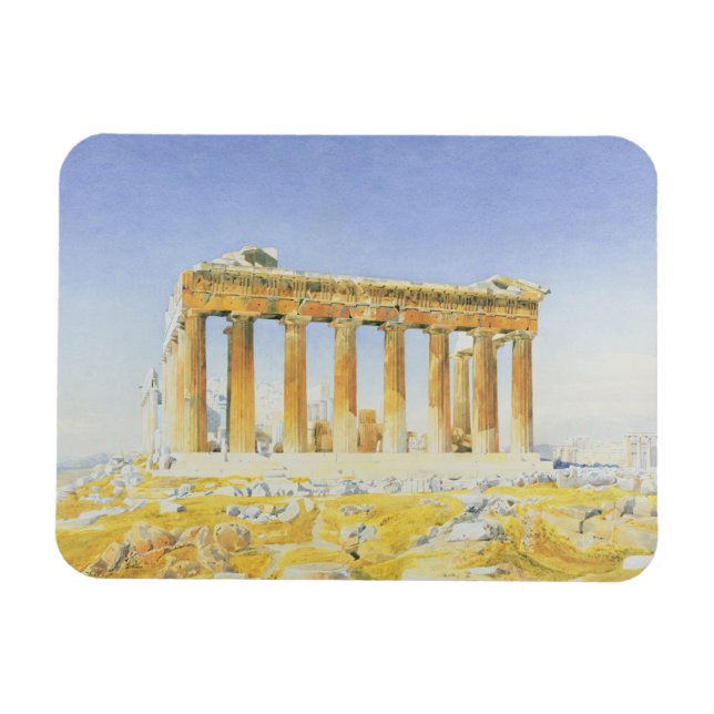 The Parthenon, c.1834 (w/c über Stift auf Papier) Magnet (Horizontal)