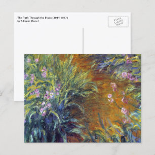 The Path Through the Irises by Claude Monet Postkarte