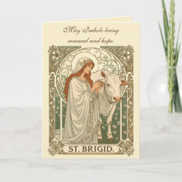 The Patroness Saint Of Dairy Workers St Brigid Karte