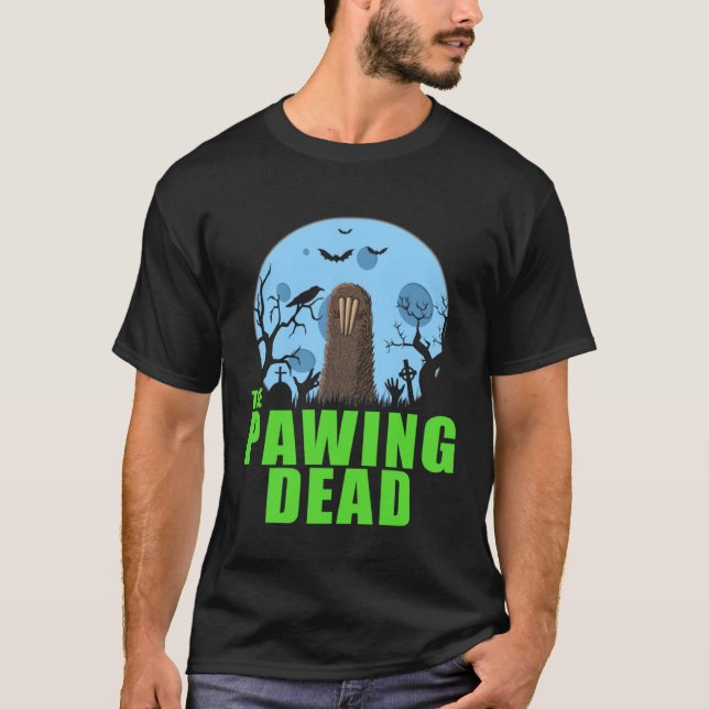 The Pawing Dead  Zombie Sloth Paw Halloween Costum T-Shirt (Vorderseite)