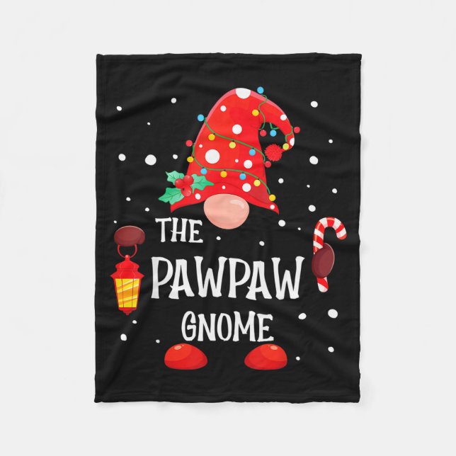 The Pawpaw Gnome Matching Family Christmas Gnome P Fleecedecke (Vorderseite)