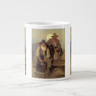 The Pay Stage von NC Wyeth, Vintage Cowboys Jumbo-Tasse