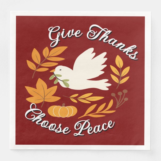 'The Peace Collection' Papiertaschentuch Serviette (Vorderseite)