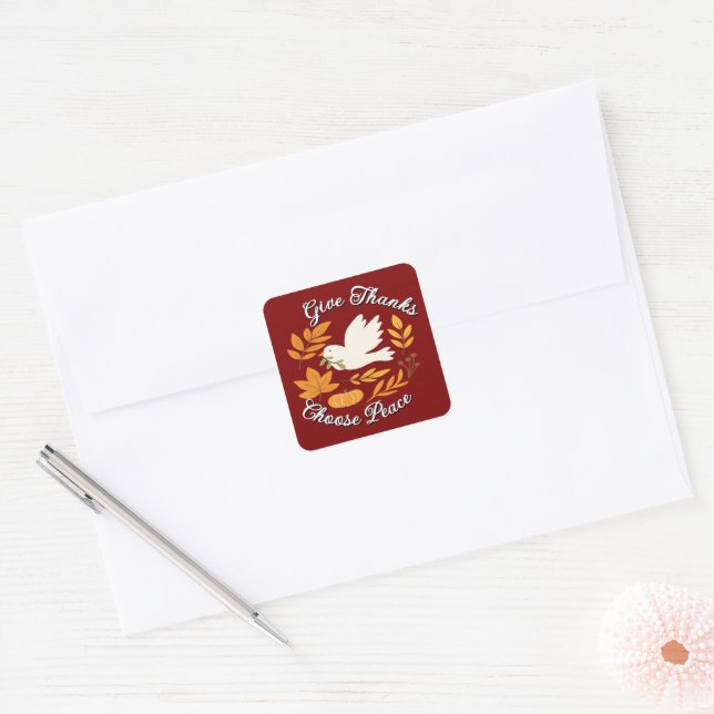 "The Peace Collection"-Sticker Quadratischer Aufkleber (Umschlag)