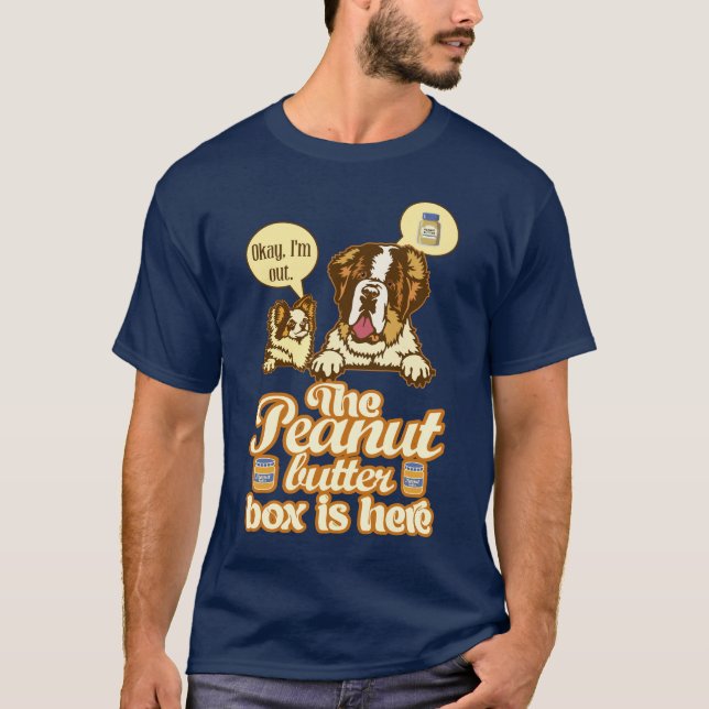 The Peanut Butter Box Funny St. Bernard Duo T-Shirt (Vorderseite)