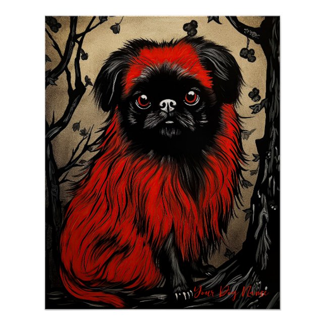 The Pekingese Dog, Red and Black 001 - Ulises Dall Poster (Vorderseite)