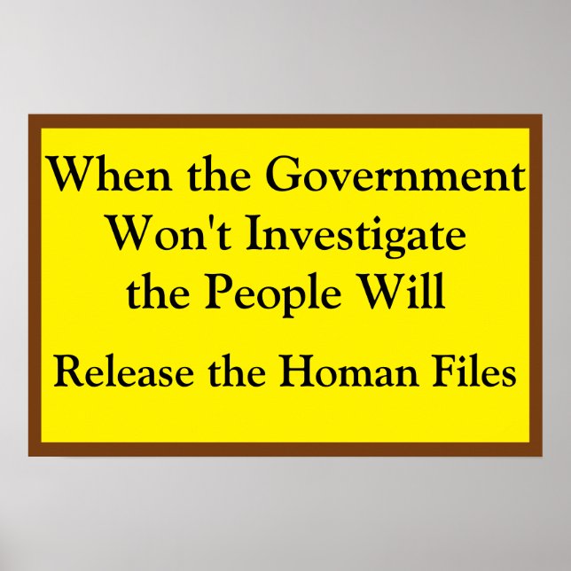 The People Will Investigate Poster (Vorne)