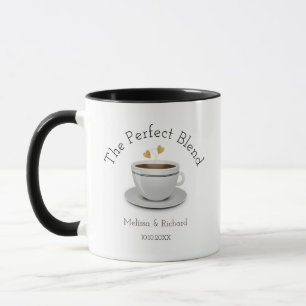 The Perfect Blend Herz Kaffee Hochzeitsgunst Tasse