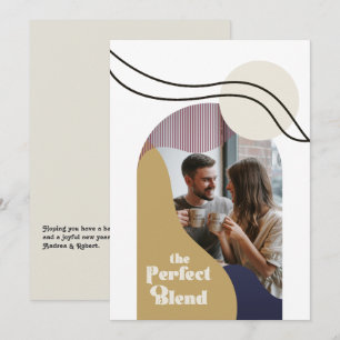 "The Perfect Blend" Moderne geometrische Boho Wedd Feiertagskarte