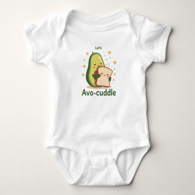 The Perfect Cuddle with Avocado and Toast Baby Strampler (Vorderseite)
