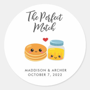 "The Perfect Match" -Aufkleber Runder Aufkleber
