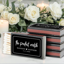 The Perfect Match Modern Wedding Matchboxes