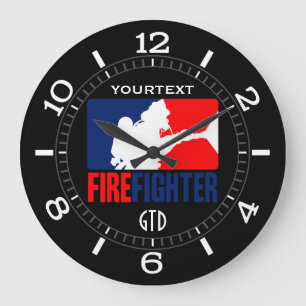 The Personalized Firefighter Headliner Dial Große Wanduhr