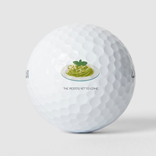 'The Pesto's Yet To Come' Charming Pesto Pasta Fun Golfball (Vorderseite)