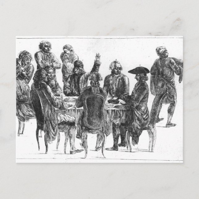 The Philosophen at Supper, c.1750 Postkarte (Vorderseite)