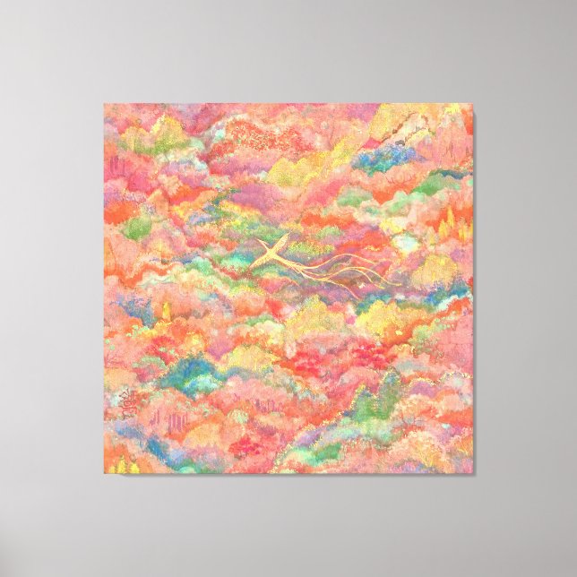 The Phoenix's Flight to Paradise Leinwanddruck (Vorderseite)