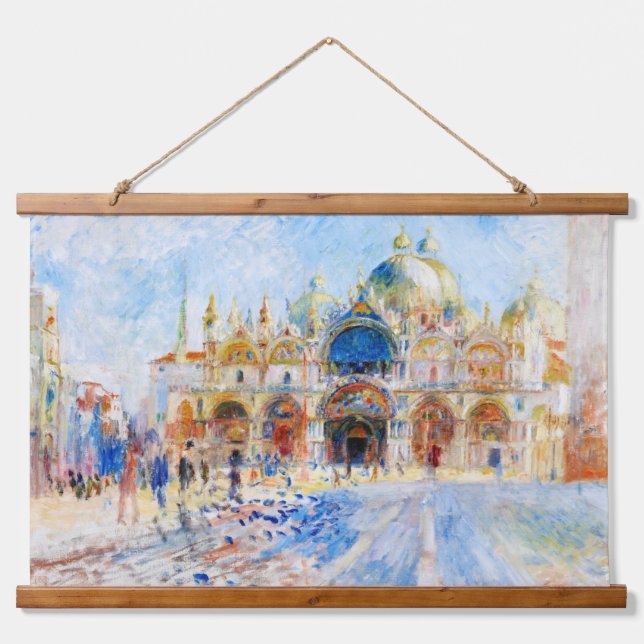 The Piazza San Marco, Renoir Wandteppich Mit Holzrahmen (Vorne)
