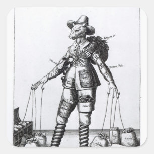 The Picture of Pattenty', c.1641-50 Quadratischer Aufkleber