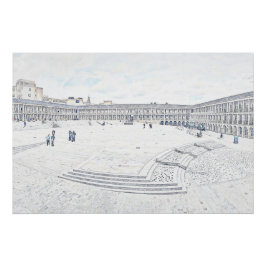 The Piece Hall Halifax – Historisches West Yorkshi Poster