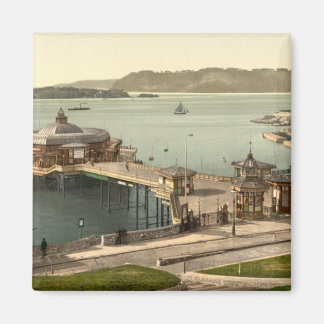 The Pier, mit Drake's Island, Plymouth, England Magnet