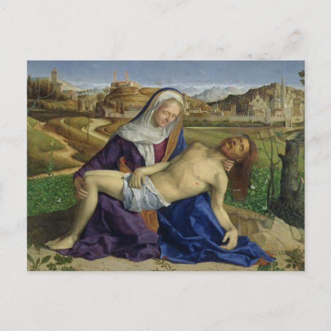 The Pieta, c.1505 (Oil on panel) (post 1996 restor Postkarte (Vorderseite)