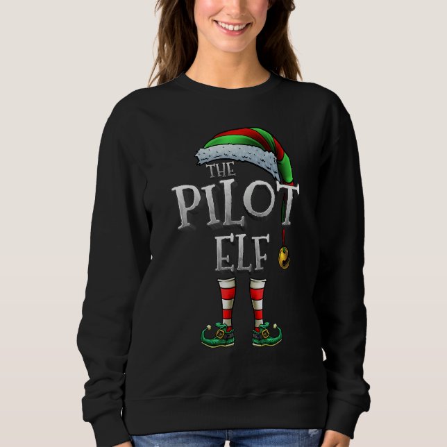 The Pilot Elf Shirt Matching Family Pilot Christma (Vorderseite)