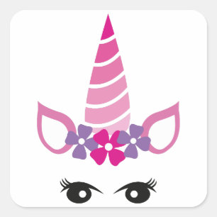 The Pink Unicorn Quadratischer Aufkleber