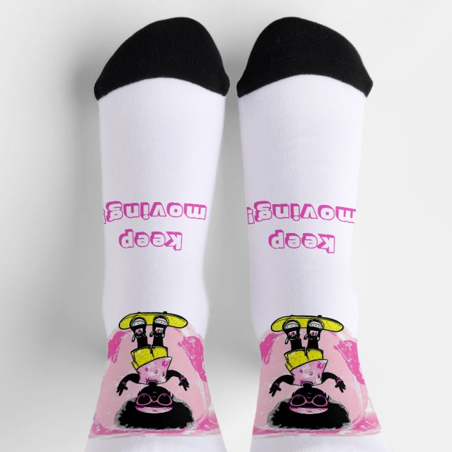 THE PINK WORLD OF THE LITTLE GIRL AND THE SKATEBOA SOCKEN (Oben)