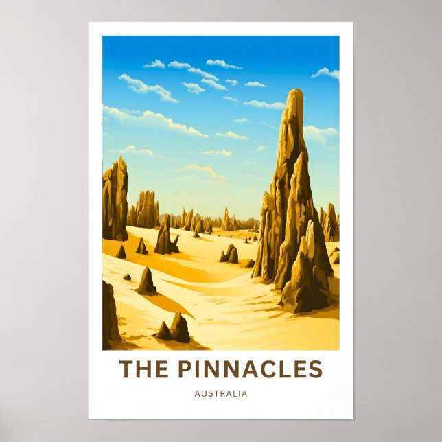 The Pinnacles Australia Travel Print Poster (Vorne)