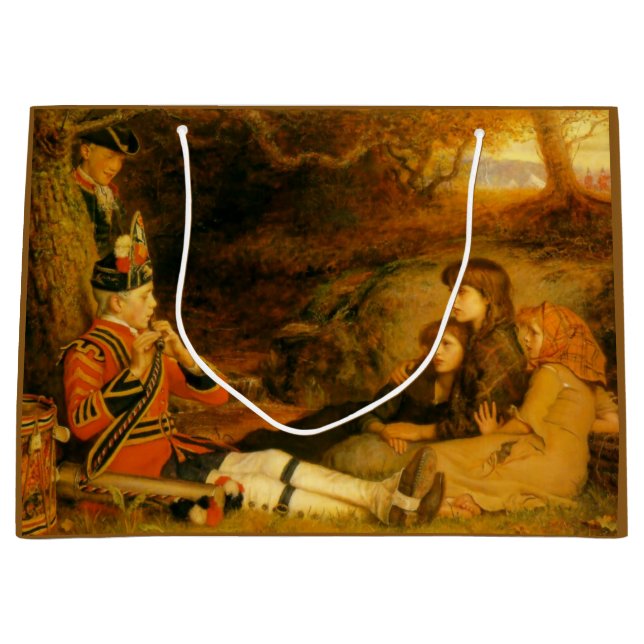 The Piper (von John Everett Millais) Große Geschenktüte (Vorderseite)