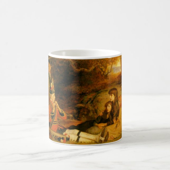The Piper (von John Everett Millais) Kaffeetasse (Mittel)