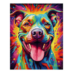 The Pitbull Dog 003 - Zetton Ziana Poster