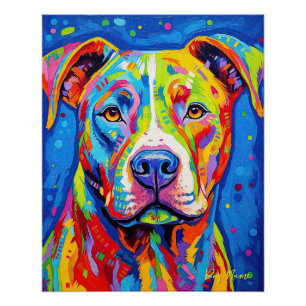 The Pitbull Dog 004 - Zetton Ziana Poster