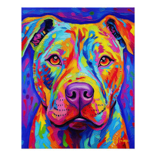 The Pitbull Dog 005 - Zetton Ziana Poster