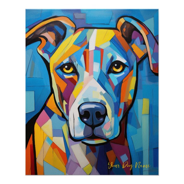 The Pitbull Dog Portrait 001 - Sable Gabriel Poster (Vorderseite)