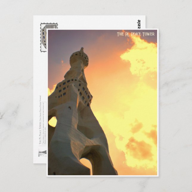The PL Peace Tower ポストカード Postkarte (Vorne/Hinten)