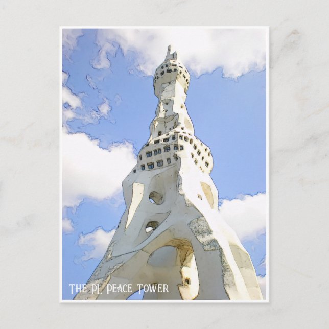 The PL Peace Tower Postkarte (Vorderseite)